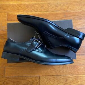 Men’s Florsheim Monk Strap Shoe, Black, Size 8.5